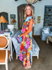 Sunset Palms Floral Midi Dress