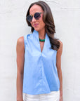 Avery Sleeveless Top-Blue