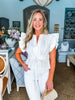Whirlwind Romance Poplin Top-Off White