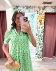 Bright Side Midi Dress-Grass