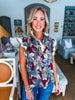 Wine Tasting Floral Top