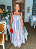 Summer Spark Striped Maxi Dress