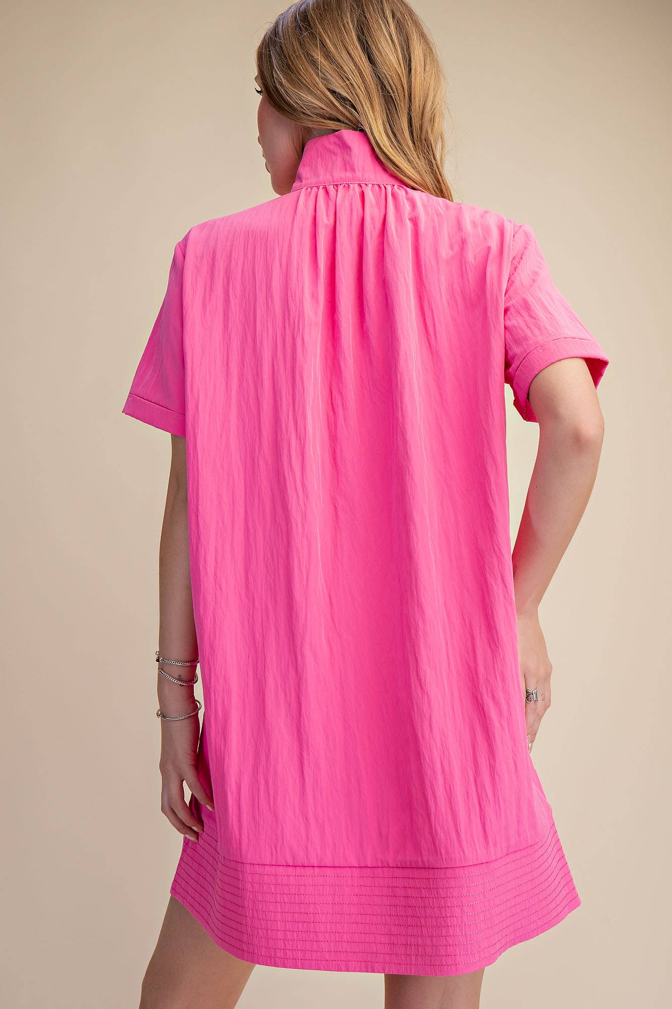 Daylight Bloom Mini Dress-Pink