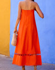 Summer Glam Strapless Dress-Orange