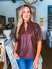 First Class Luxe Top-Brown