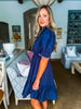 Joyful Smiles Dress-Navy