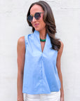 Avery Sleeveless Top-Blue