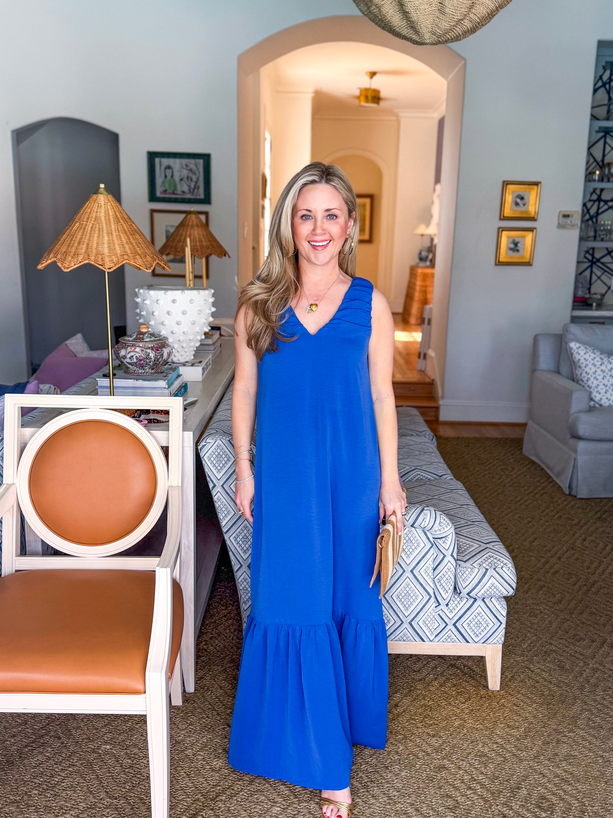 Blue Waves Maxi Dress