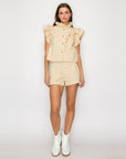 Little Wild Flower Ruffle Vest