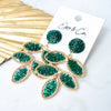 Emerald Beaded Petal Drops