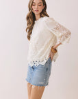 Baby's Breath Floral Eyelet Top