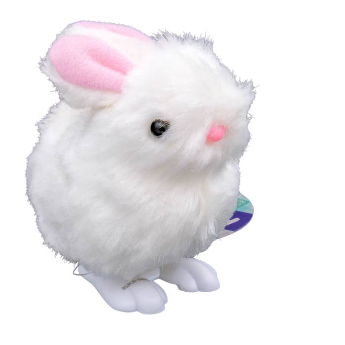 Fuzzy Bunny Easter Wind Up Toy