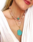 Luma Turquoise Medallion Necklace
