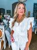 Whirlwind Romance Poplin Top-Off White
