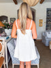 Something Special Embellished Mini Dress-Cream