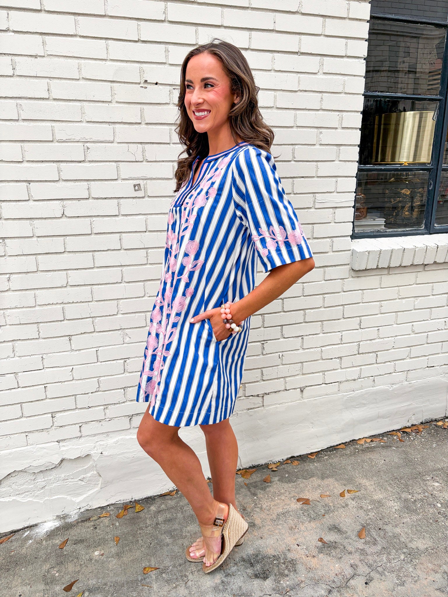 Riviera Maya Embroidered Shift Dress