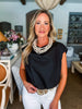 Practically Perfect Bubble Top-Black