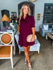 Love Language Mini Dress-Burgundy