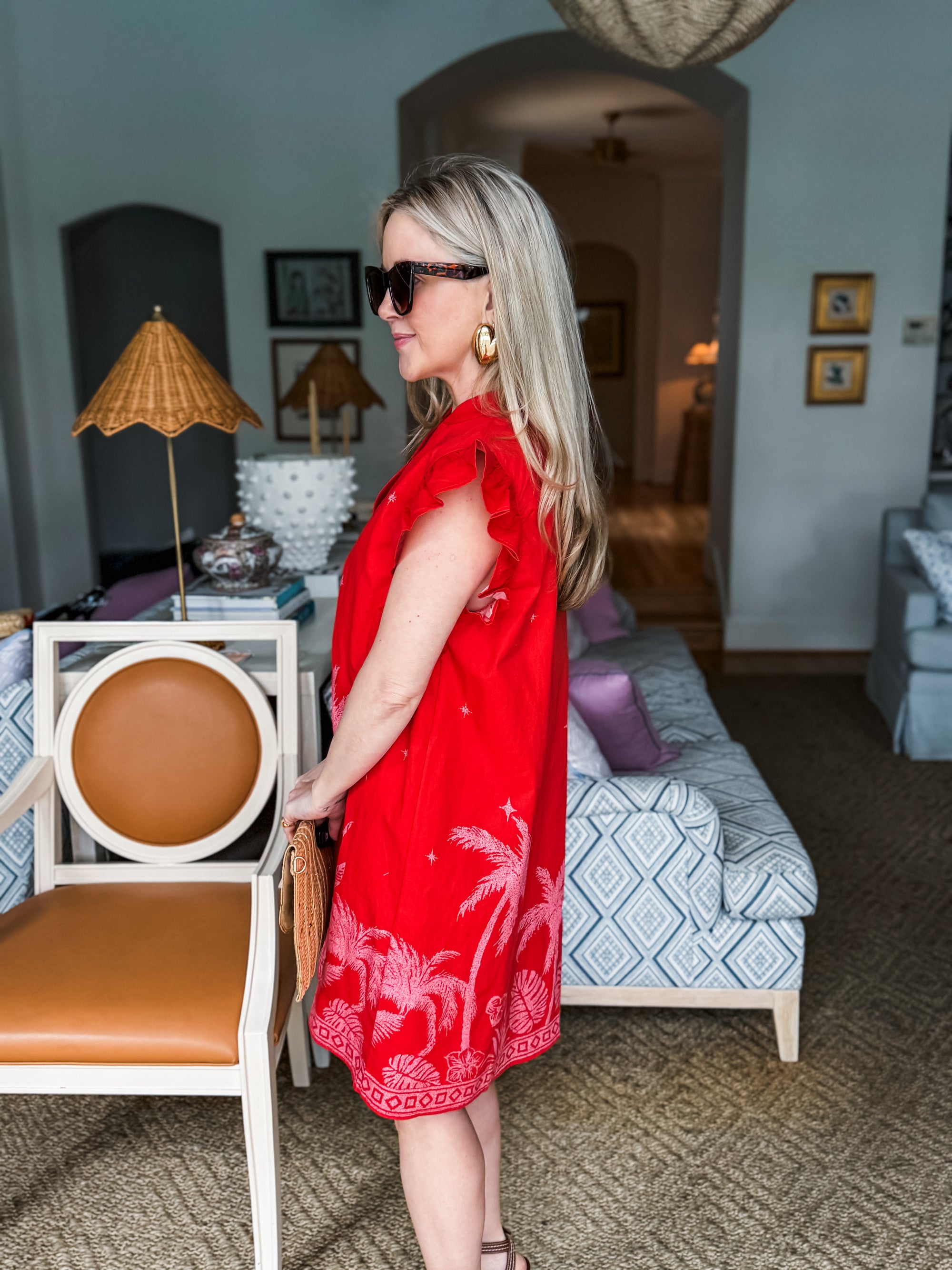 Sunset Palms Mini Dress