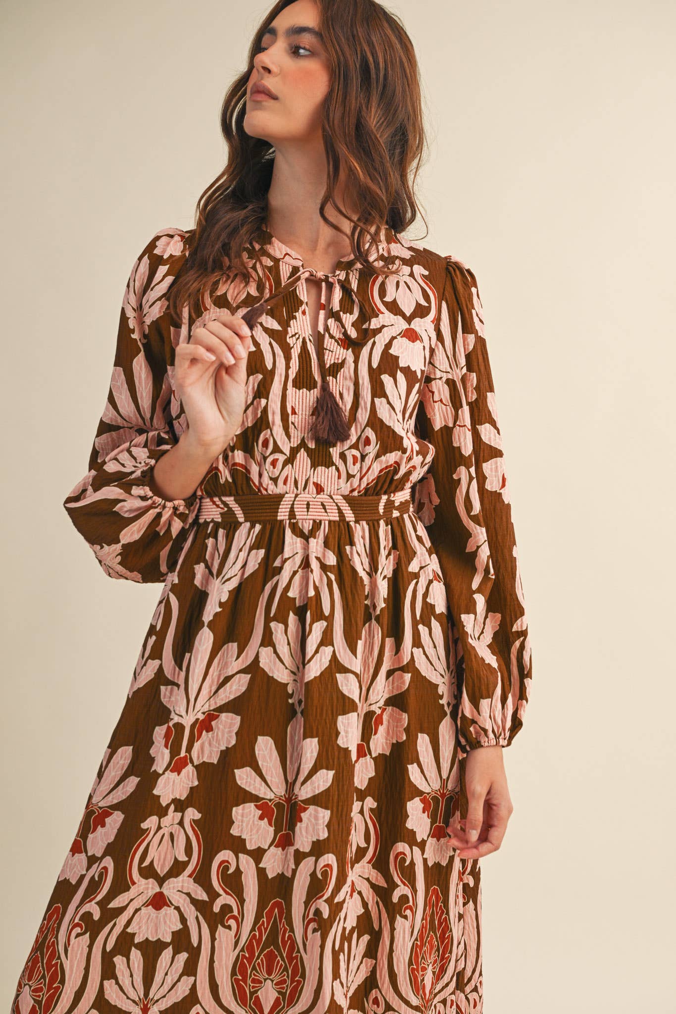 Forest Whimsy Floral Midi Dress