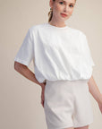 Genevieve Bubble Top-White