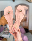 Barely There Flat Sandals-Nude