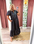 Westbury Plaid Midi Dress-Green