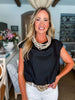 Practically Perfect Bubble Top-Black