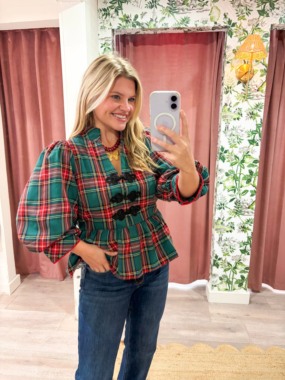 Yuletide Belle Peplum Top