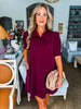 Love Language Mini Dress-Burgundy