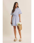 Crisp Summer Button Down Mini Dress