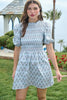 Pilar Gale Smocked Mini Dress