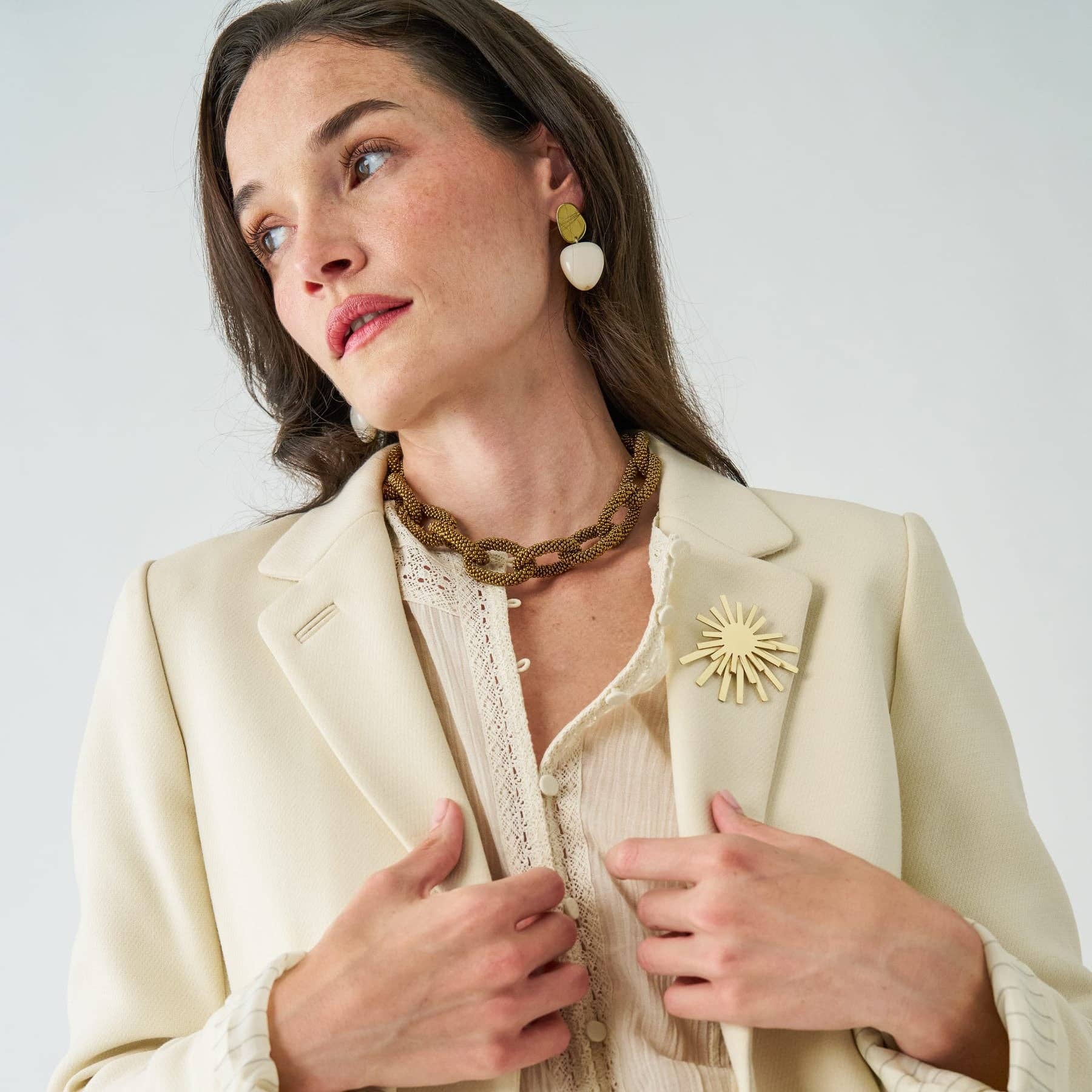 Jenna Chain Link Necklace-Gold