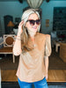 Coffee Time Faux Leather Top