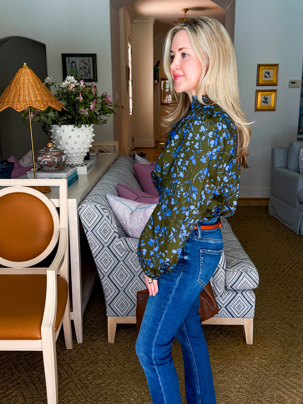 PREORDER: Floral Nellian Ruffle Top
