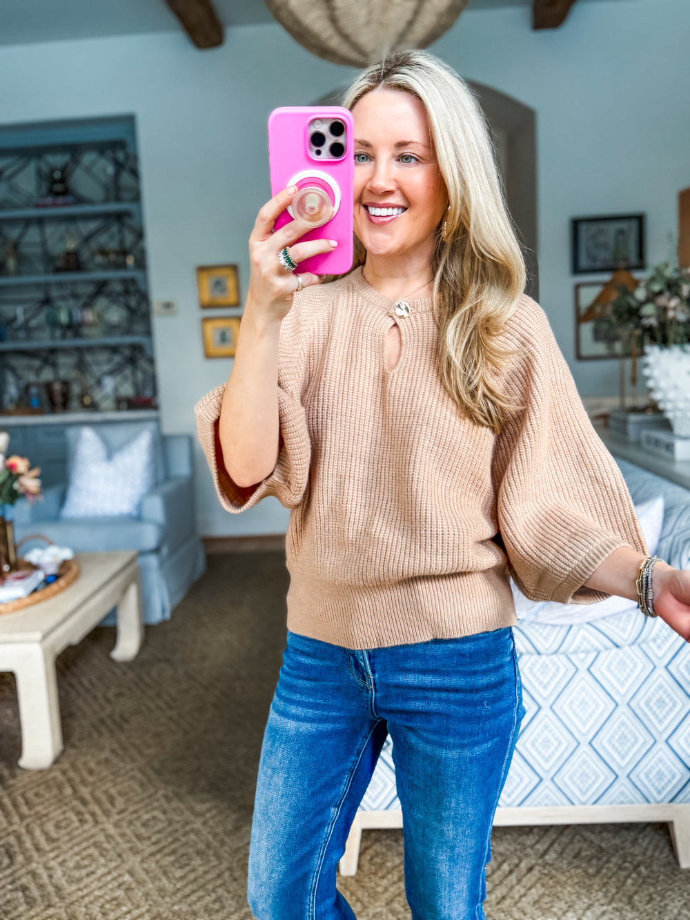 Warm Moments Sweater-Taupe