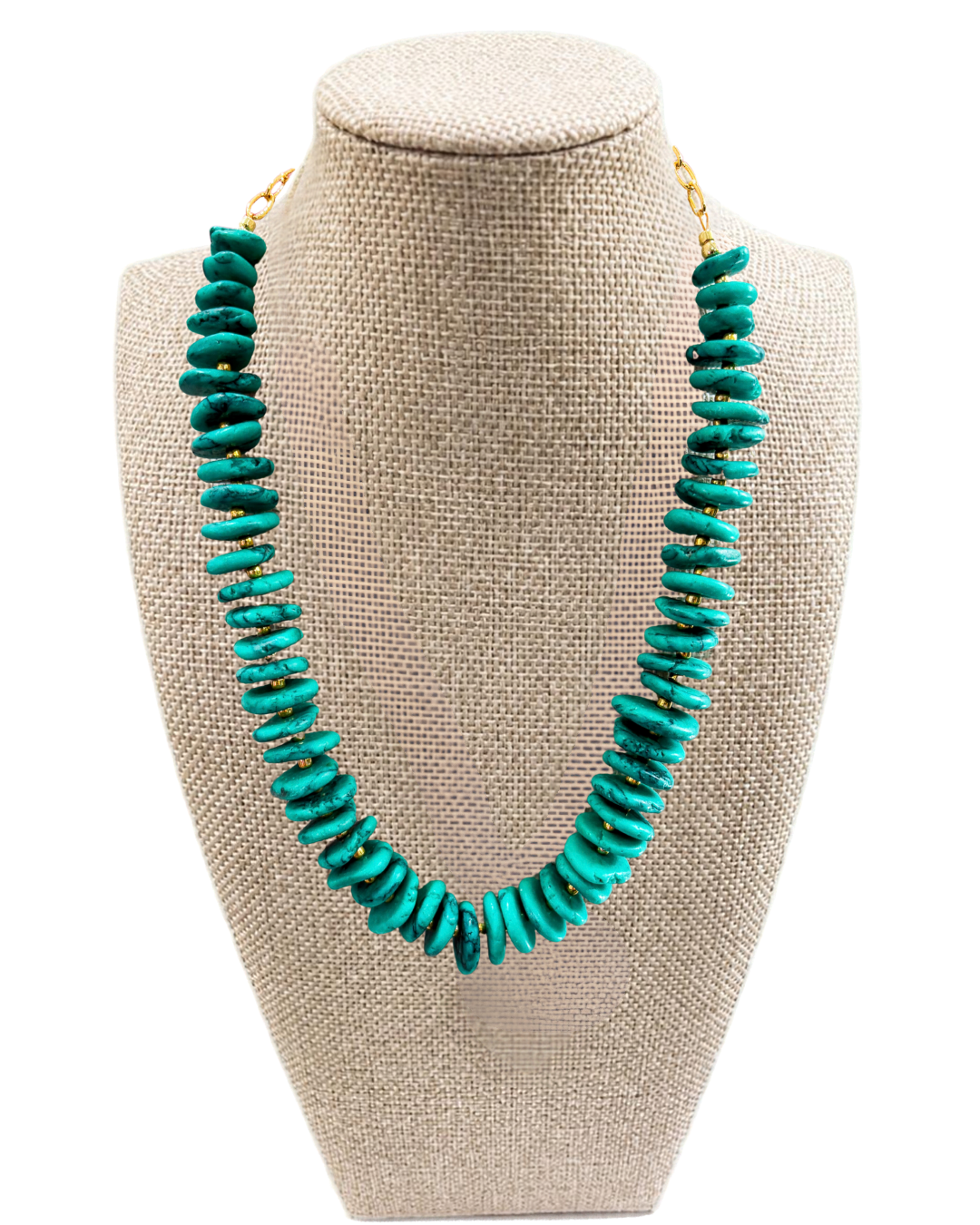 Canyon Water Necklace-Green Turquoise