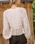 Romantic Wishes Ruffle Lace Top