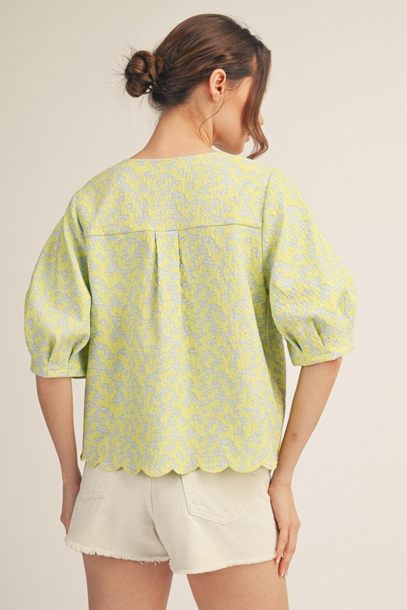 Dainty Charm Jacquard Top