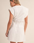 Ivory Breeze Mini Dress-Off White