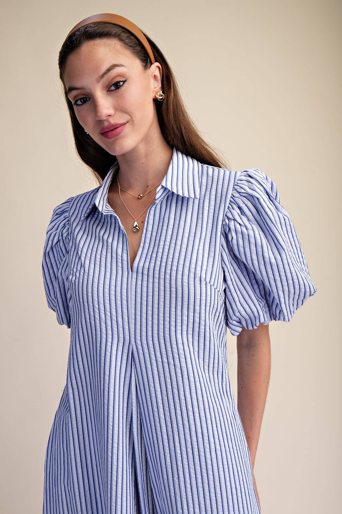 Nautical Grace Midi Dress-Blue