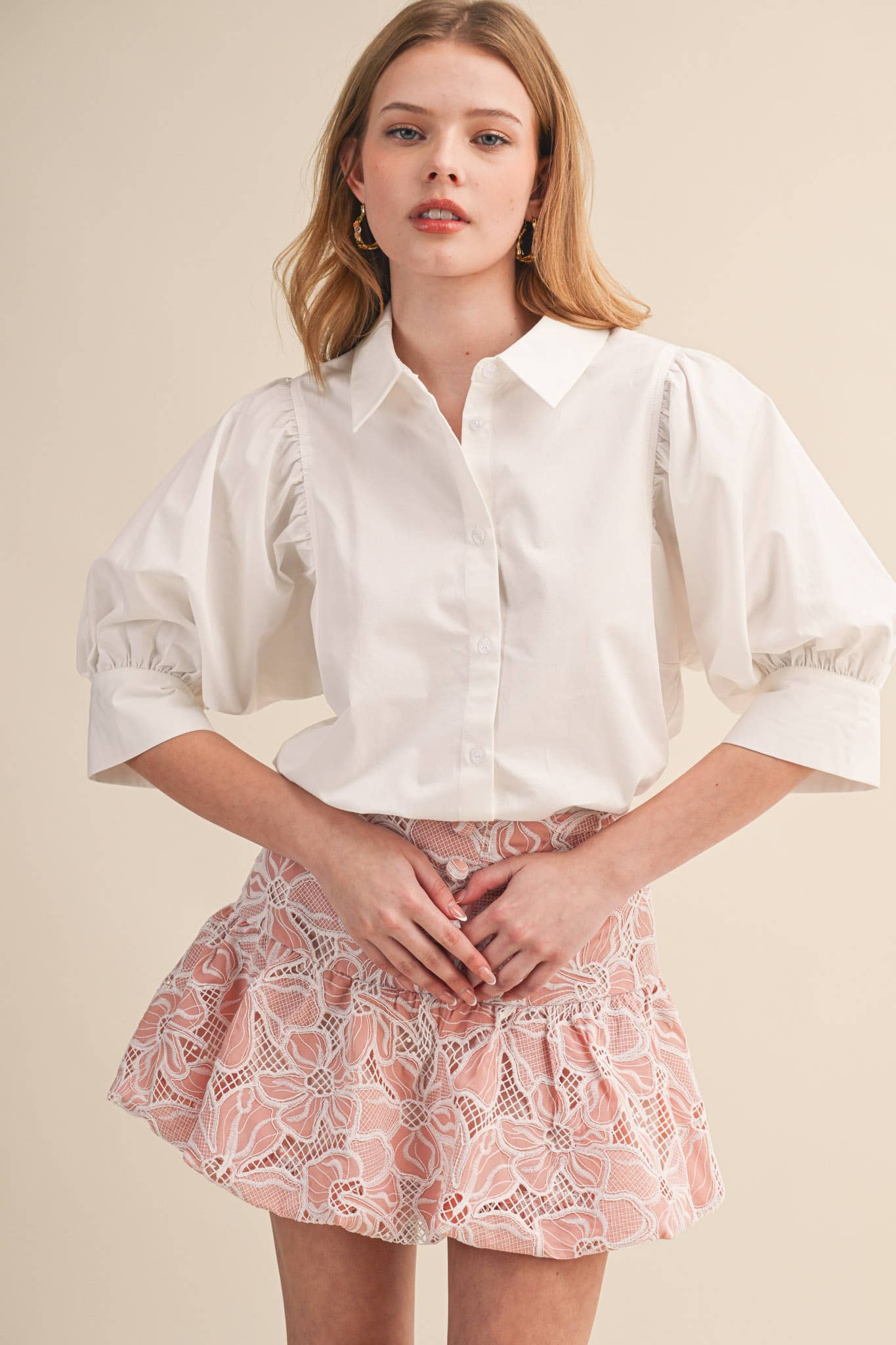 The Sculpt Button Down Top