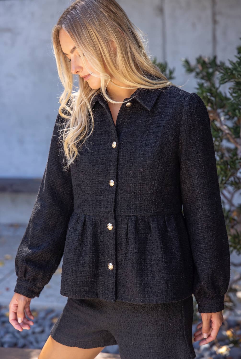 The Duchess Peplum Jacket-Black