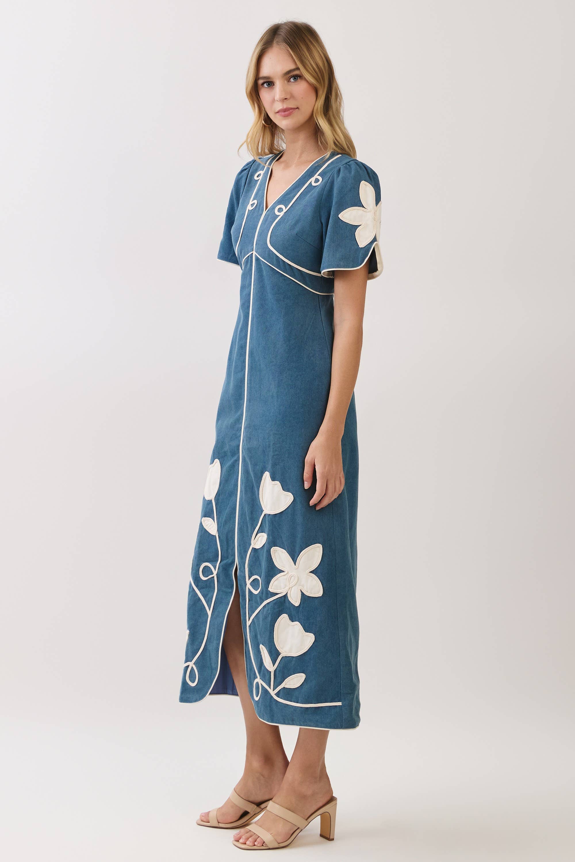 Countryside Belle Denim Midi Dress