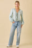 Blossom Sage Embroidered Top
