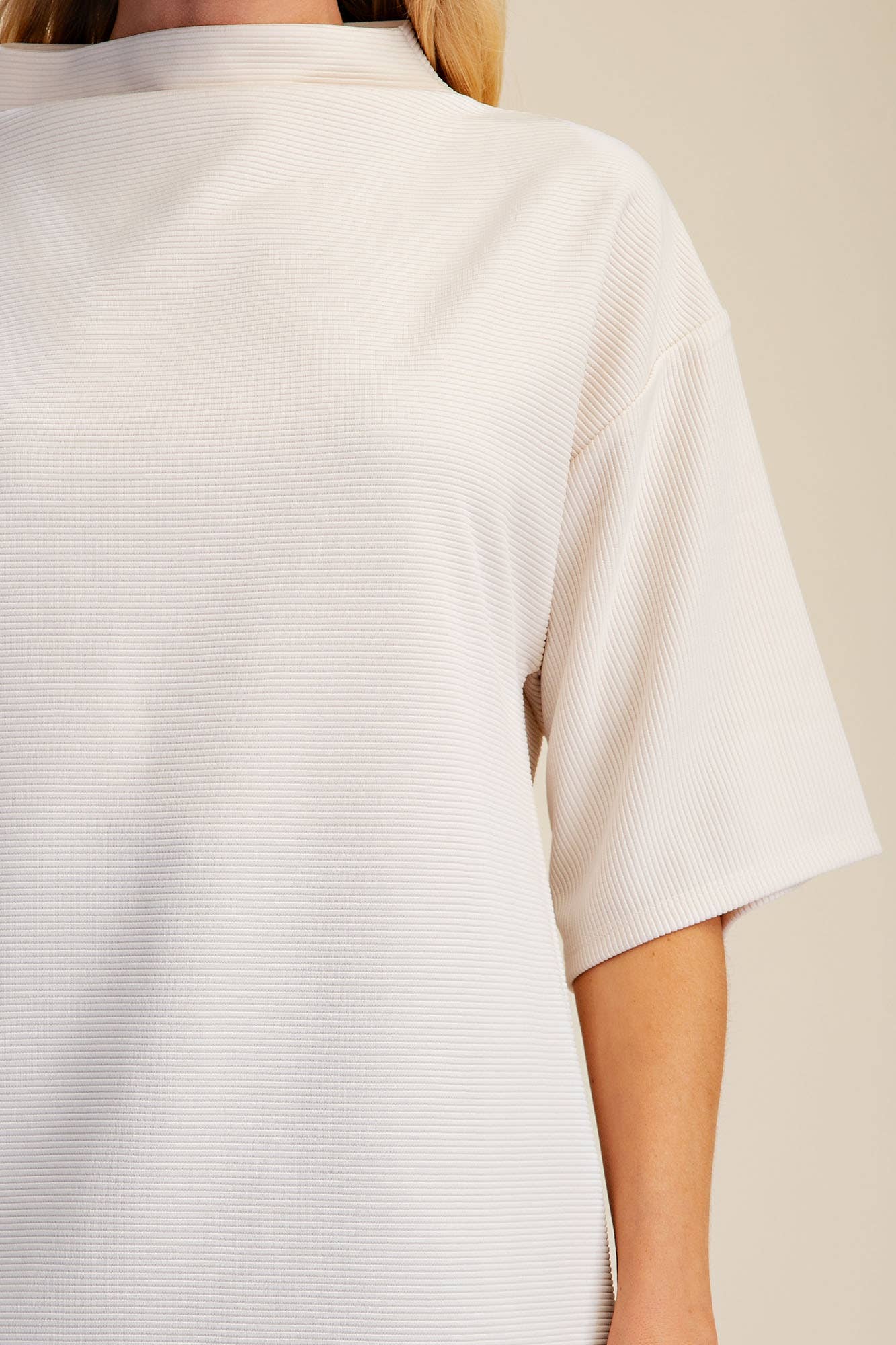 Old Mill Mock Neck Top-Ivory