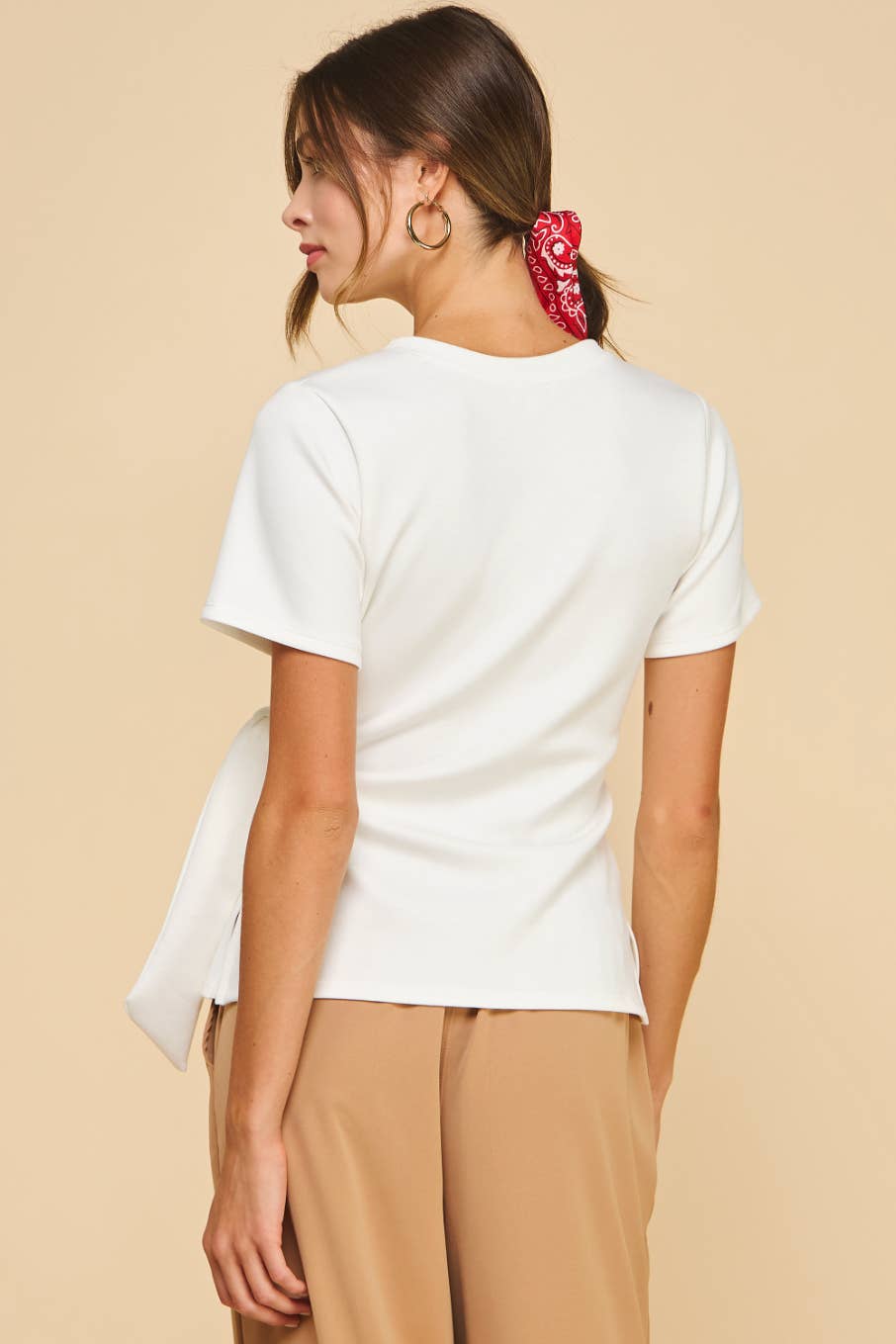 Easy On Me Knot Top-Off White