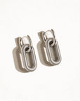 Chain Hoop Earring-Silver