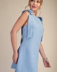 Breakfast at Tiffany's Mini Dress-Light Blue
