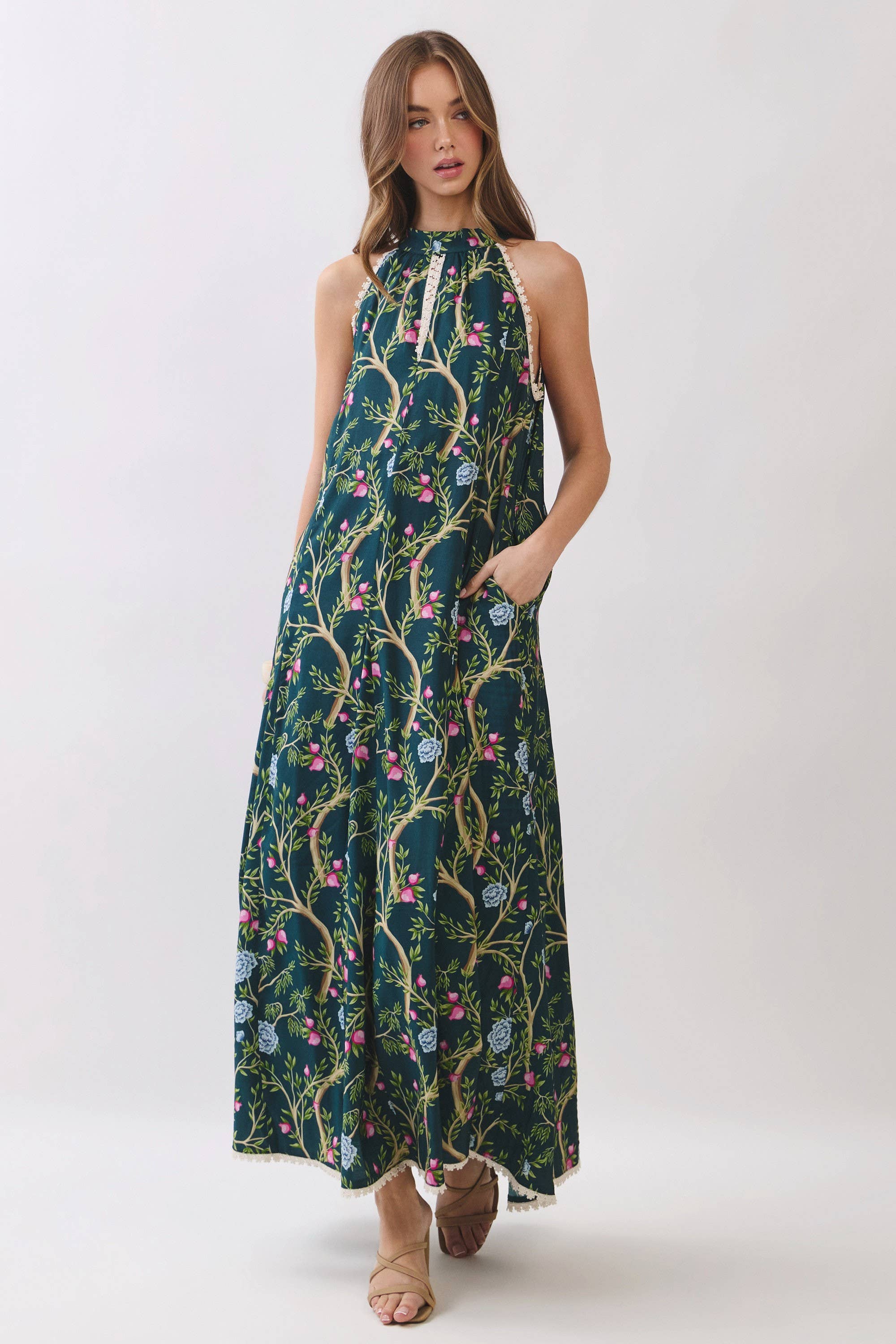 Floral Vine Maxi Dress